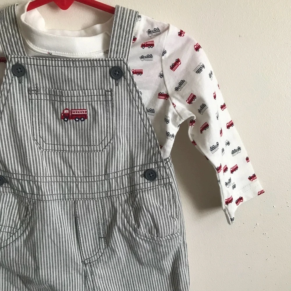 Fire Truck 2 piece Overalls